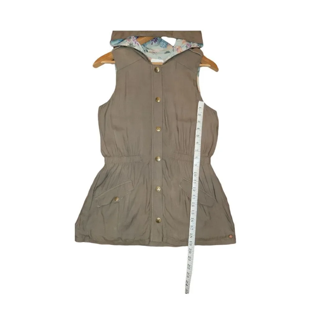 NWT Matilda Jane 435 Winding Path Vest Choose Your Own Path Snap Hooded Vest 14